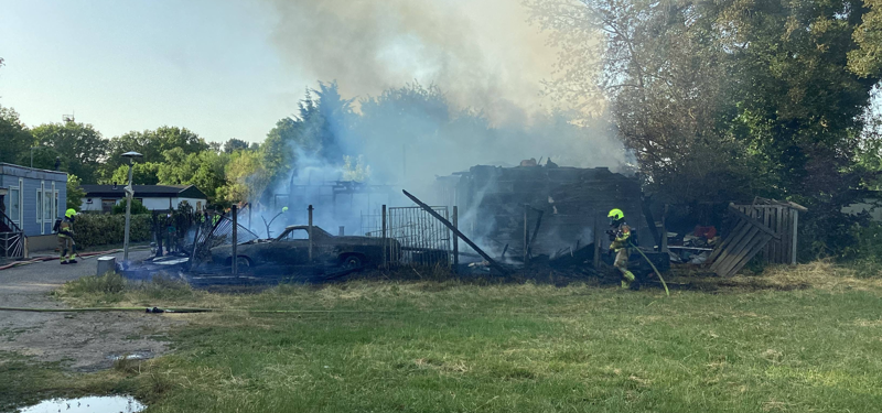 Brand op camping