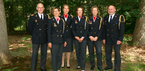 Groepsfoto in uniform